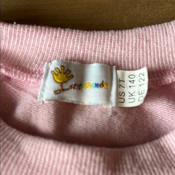 Pink and Black Matching Set, Sweatshirt and Pant/Skirt with Heart Pattern - Picture 2 of 4